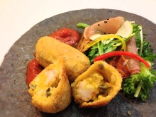 パリパリ蓮根と生ハムのサラダ