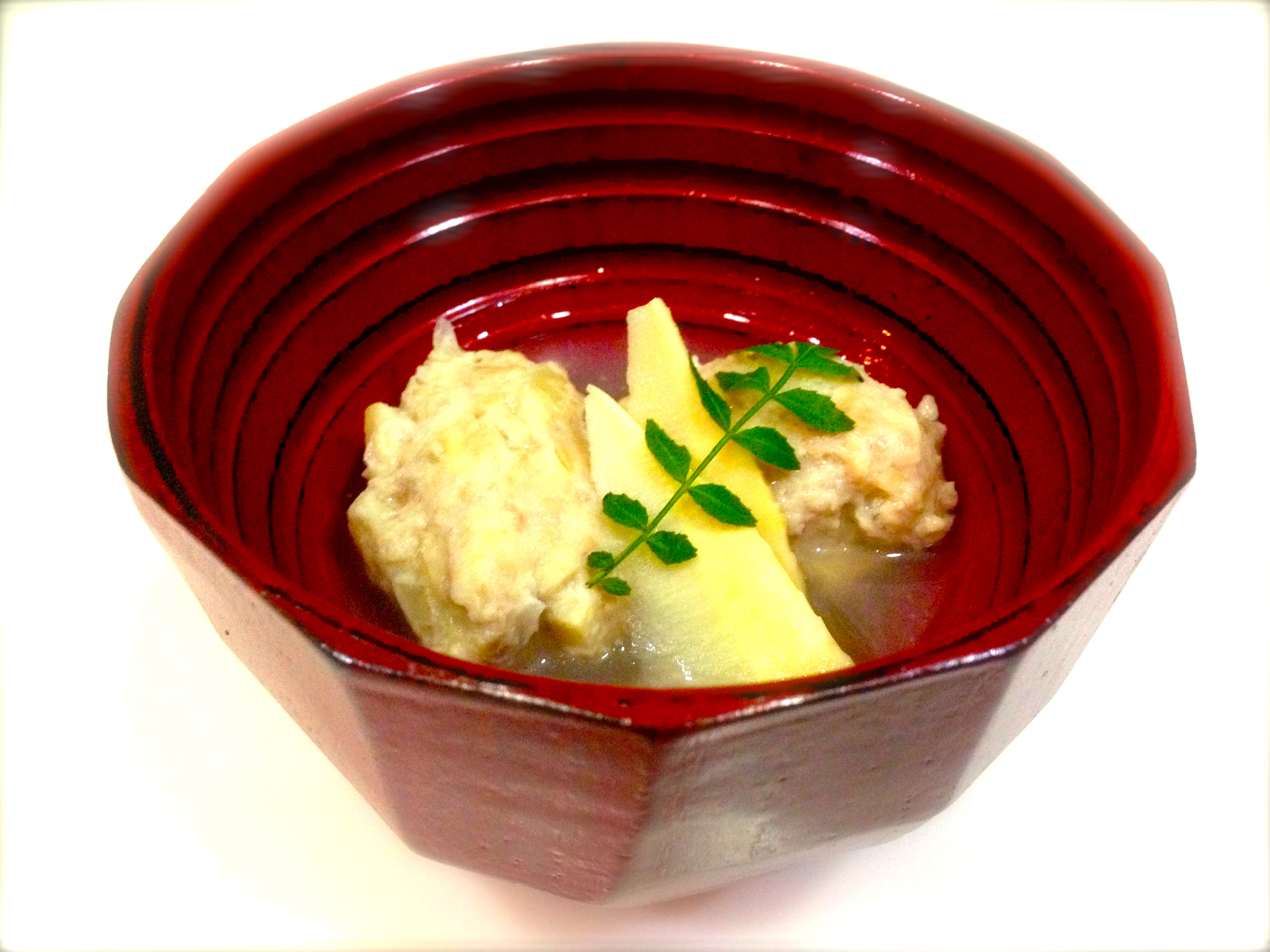 鶏団子の吸い物（卵白）