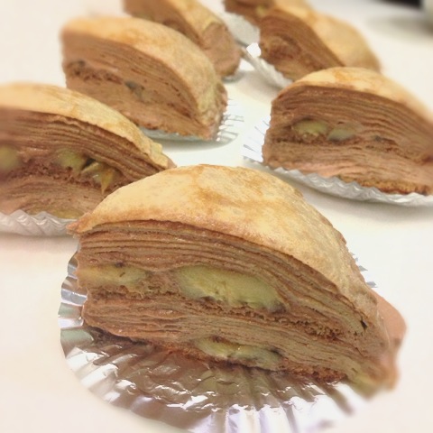 キャラメルバナナのミルクレープ