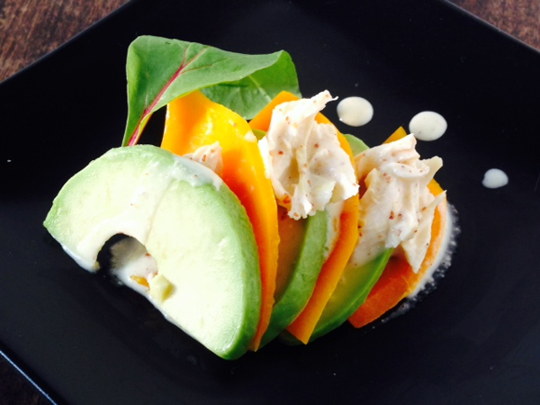 ささみマリネとアボカド＆南瓜のミルフィーユ