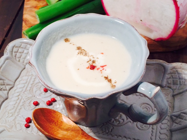 カブと白ネギのポタージュ